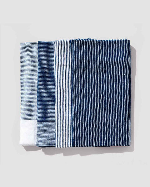 Contrast Kitchen Towels - 4 Set